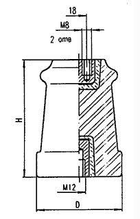 Размеры изоляторов ИО-6-3,75 II У3