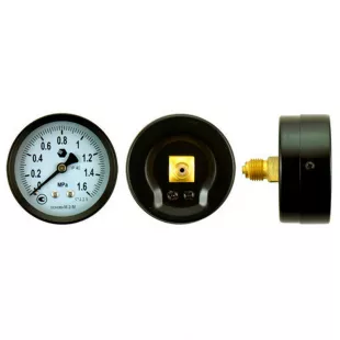 Манометр 1,6 МПа (16 бар)  63 мм; осевой; G1/4 фото 1