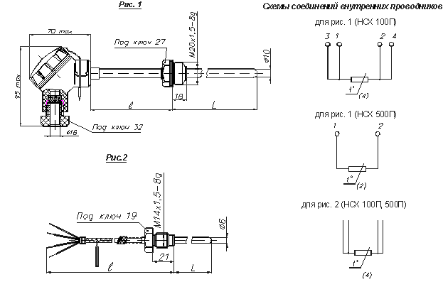 Схема соединений внутренних проводников ТСПР-0490
